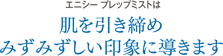 エニシー プレップミストは肌を引き締め みずみずしい印象に導きます